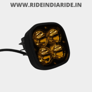 HJG Original 4 LED CREE 60W Fog Light Auxiliary Light For All Motorcycles With Yellow Filter Cap (2 Pcs)