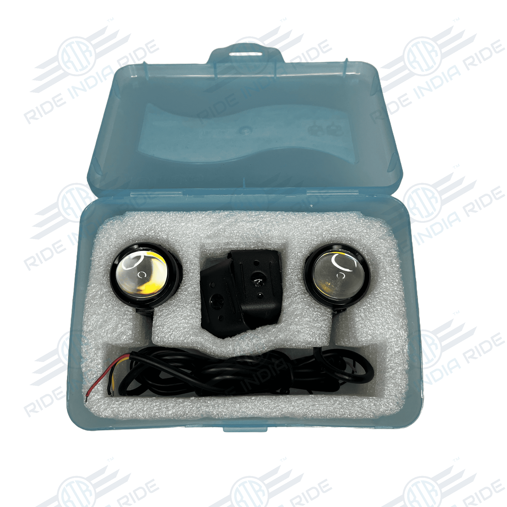Original Liu HJG Mini Driving Fog Lights 40W Dual Colour For All Motorcycle/Scooters/Cars/Jeeps (Pair)