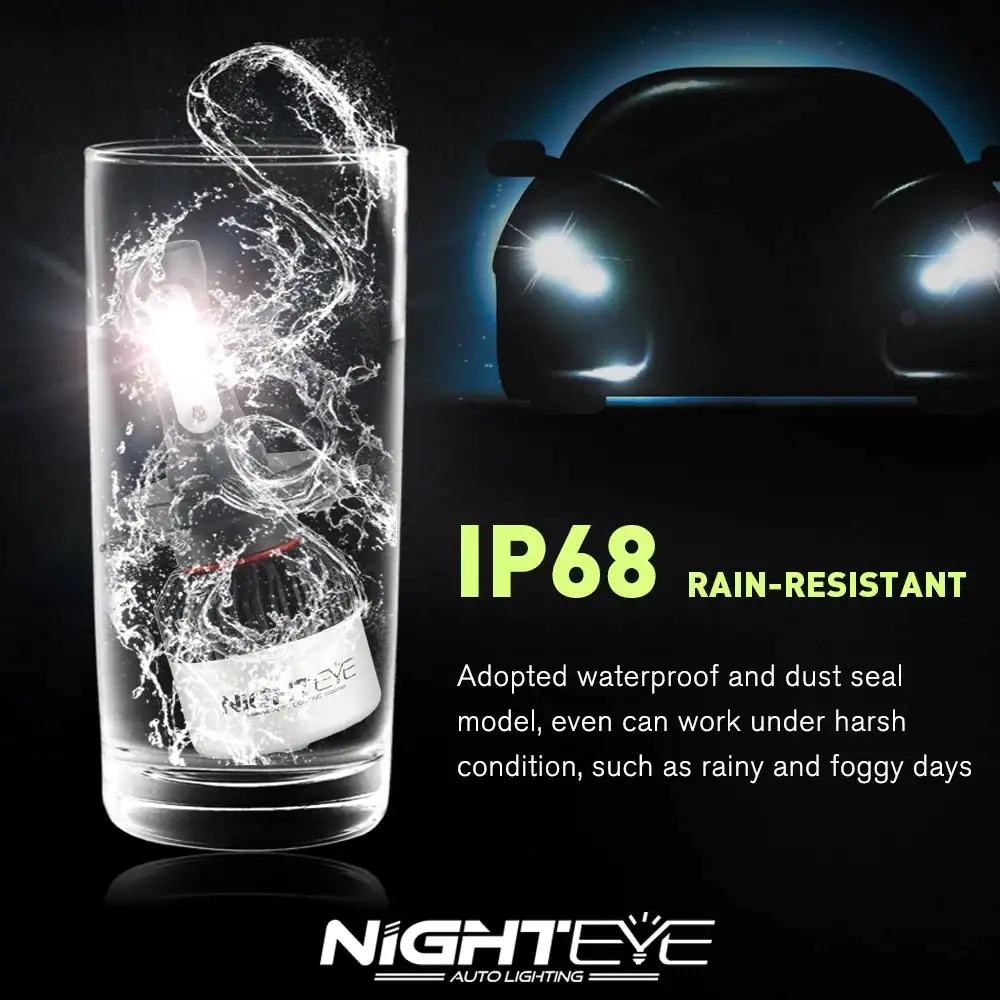 Original NIGHTEYE H4 Super Bright LED Headlights For All Motorcycles & Scooters (1Pair)