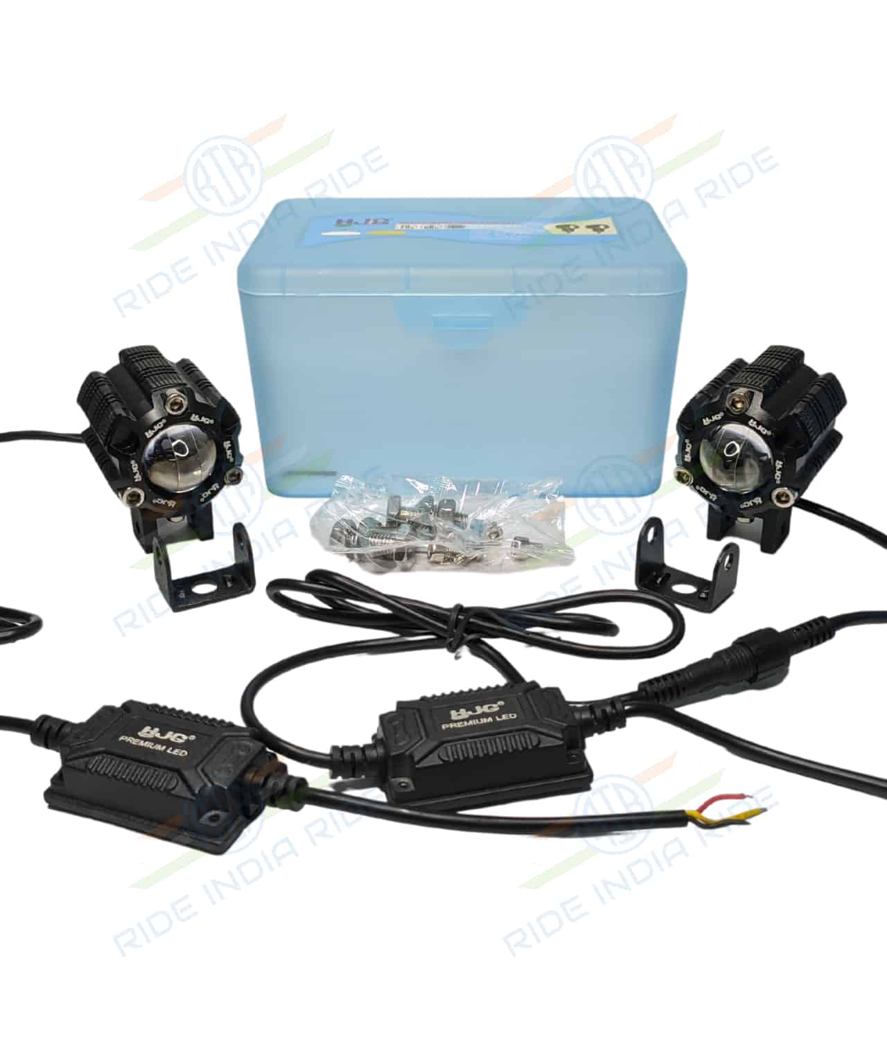 HJG Mini Driving Lights Heavy 40W Dual Mode Yellow-White For All Motorcycles/Scooters/Cars/Jeeps