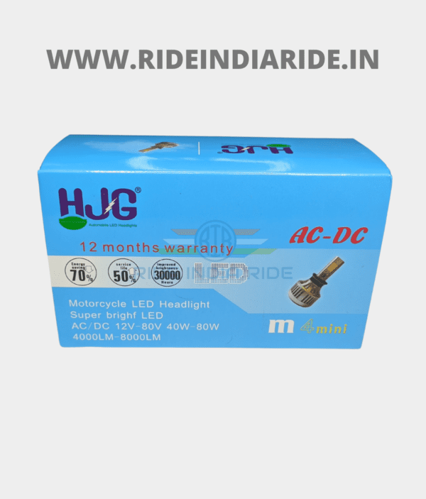 HJG LED Headlight Bulb H4 For All Motorcycles AC/DC (80W White)