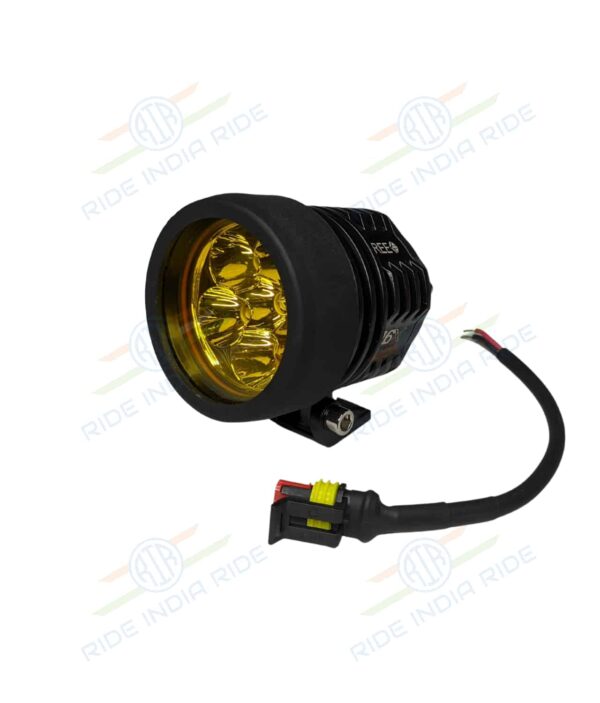 HJG L6X 60W CREE 6 LED Fog Light Auxiliary For Motorcycles With Yellow Filter (2 Pcs)