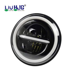 HJG 7 Inch 110W Minus LED Headlight For Royal Enfield, Mahindra Thar, Jeep.
