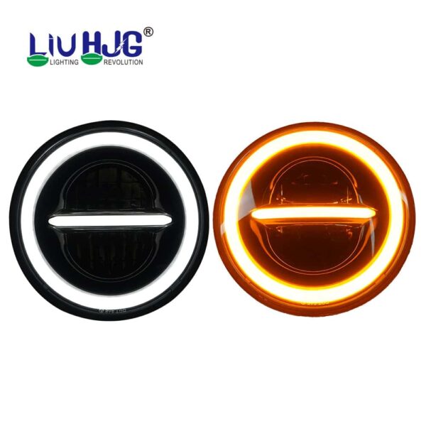 HJG 7 Inch 110W Minus LED Headlight For Royal Enfield, Mahindra Thar, Jeep.