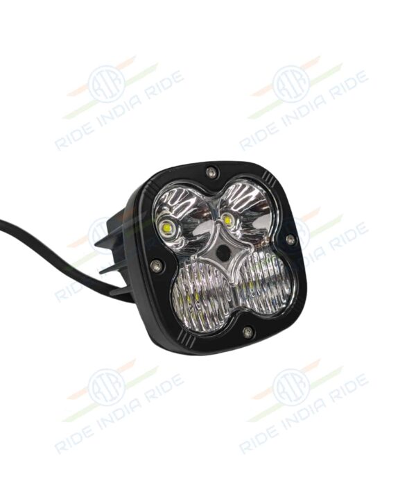 HJG 4 LED CREE 60W Combo Spot & Spread Fog Light For All Motorcycles With Yellow Filter Cap