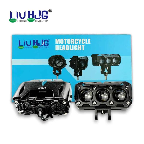 HJG Mega Drive 3 Lens Dual Color Yellow/White LED Fog Lights (2 Pcs)