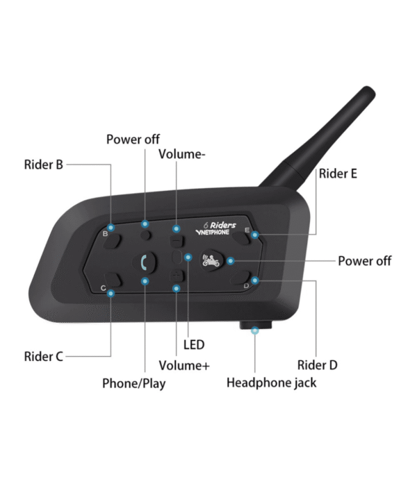 Vnetphone V6 Motorcycle Helmet Bluetooth Intercom