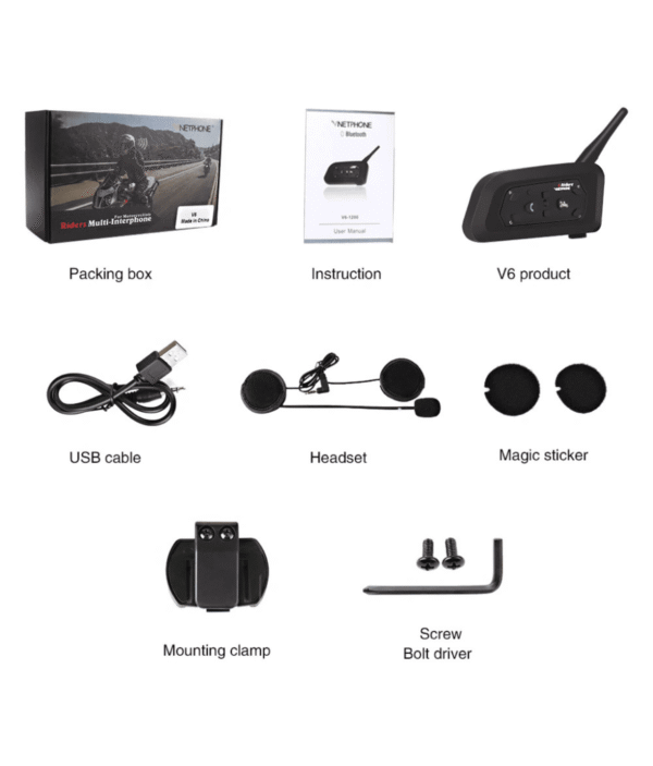 Vnetphone V6 Motorcycle Helmet Bluetooth Intercom