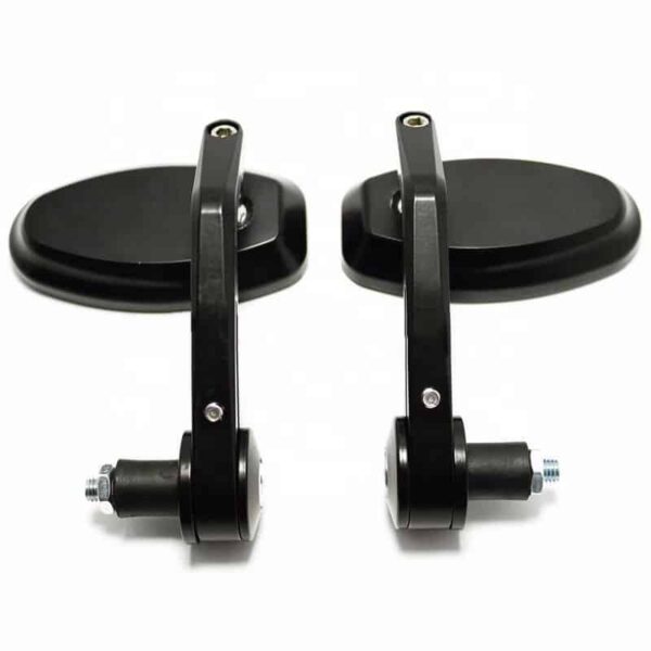 Bar End Mirrors Oval For 7/8" Handle Bar End Motorcycle Rear View Side Mirrors