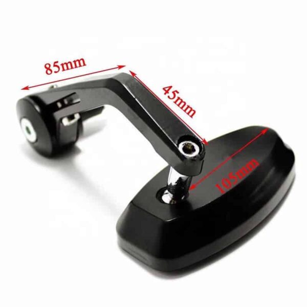 Bar End Mirrors Oval For 7/8" Handle Bar End Motorcycle Rear View Side Mirrors