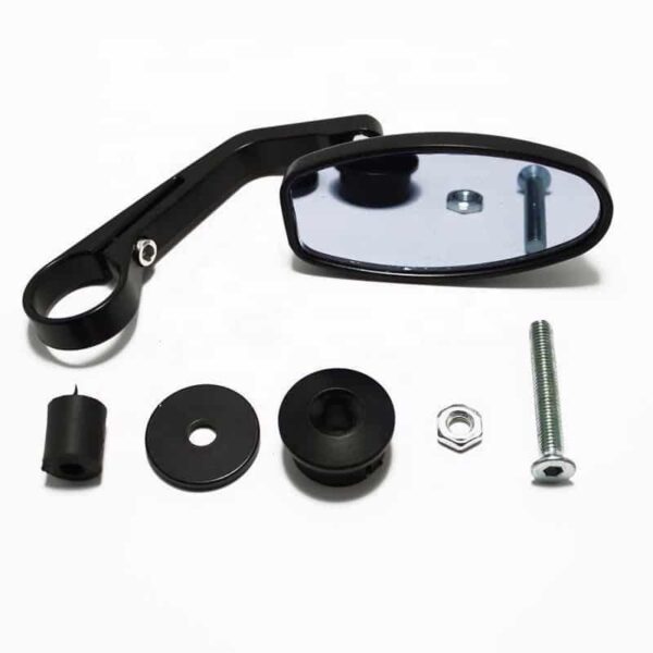 Bar End Mirrors Oval For 7/8" Handle Bar End Motorcycle Rear View Side Mirrors