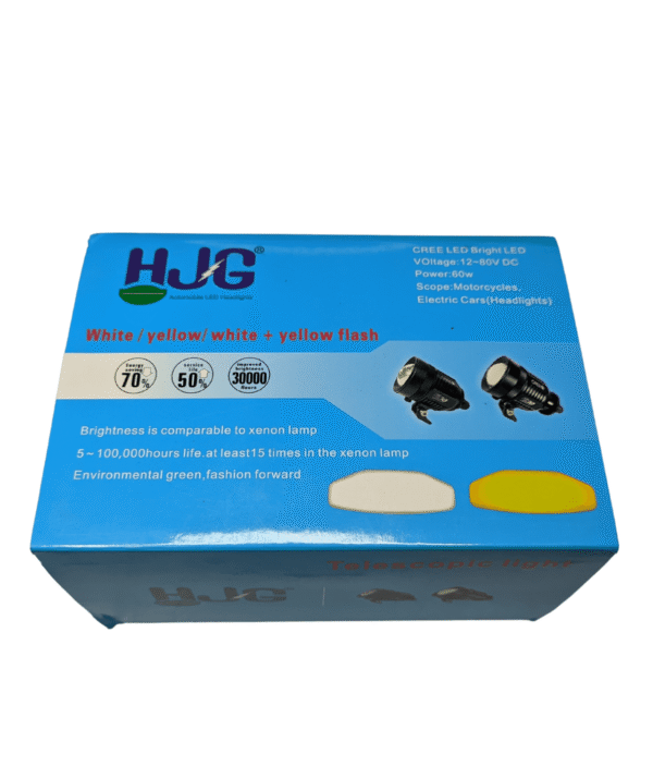 New HJG KZ30 60W Adjustable Focus Lens Fog Light With Inbuilt White/Yellow + Flashing Modes For All Motorcycles