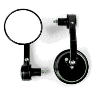 Bar End Mirrors Round For 7/8" Handle Bar End Motorcycle Rear View Side Mirrors