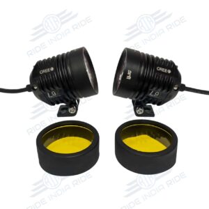 HJG L9X 90W CREE 9 LED Fog Light Auxiliary For Motorcycles With Yellow Filter (2 Pcs)
