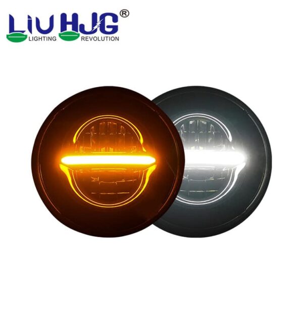 HJG 7 Inch 110W Minus LED Headlight For Royal Enfield, Mahindra Thar, Jeep.