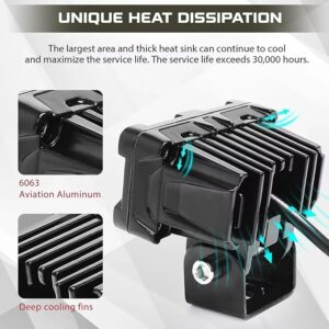 HJG Dual Shot 2 LED 40W Dual Intensity White/Yellow LED Fog Lights For All Motorcycles