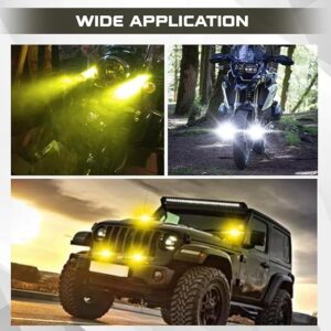 HJG Dual Shot 2 LED 40W Dual Intensity White/Yellow LED Fog Lights For All Motorcycles