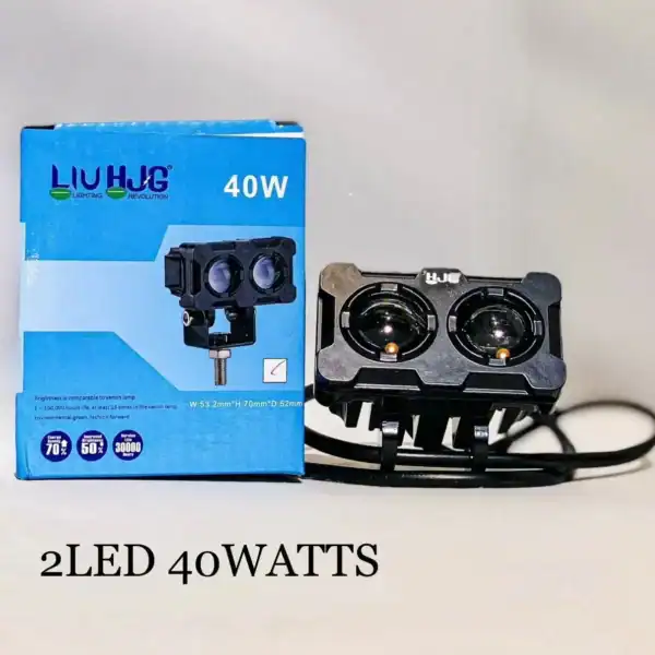 HJG Dual Shot 2 LED 40W Dual Intensity White/Yellow LED Fog Lights For All Motorcycles