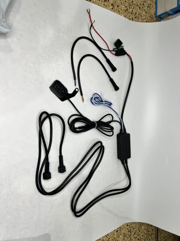 Ride India Ride Fog Light Wiring Harness Kit + Fuse + Switch + Strobe Flasher For Dual Color White/Yellow Lights (Plug N Play) System