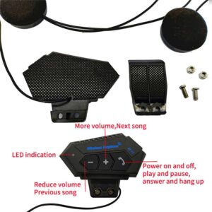 BT12 Wireless Headphone Speaker for Motorcycles Helmet Hands-Free Helmet Headset