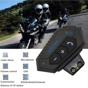 BT12 Wireless Headphone Speaker for Motorcycles Helmet Hands-Free Helmet Headset