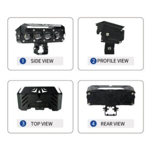 Bright motorcycle auxiliary LED lights for enhanced visibility and safety during rides.