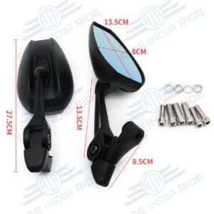 Tanax Napoleon Rearview Mirror Bar End + Regular Mount Anti-glare Universal
