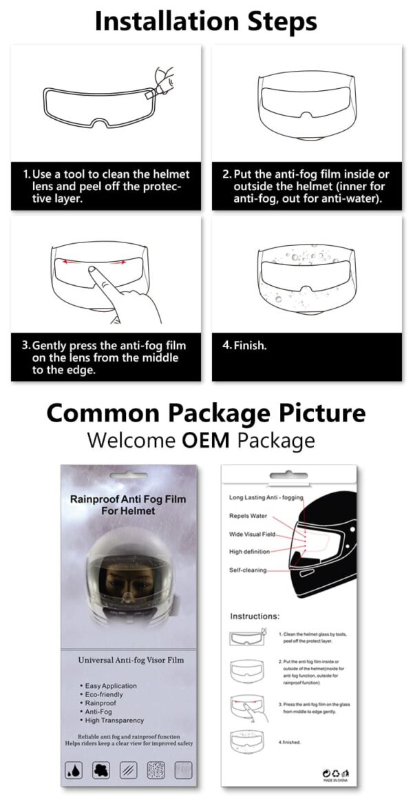 Universal Anti Fog Film For Helmet - Ride India Ride