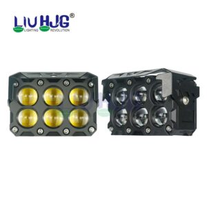 HJG Original Mega Drive 6 Lens Dual Color Yellow/White LED Fog Lights (Pair)