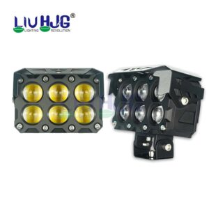 HJG Original Mega Drive 6 Lens Dual Color Yellow/White LED Fog Lights (Pair)