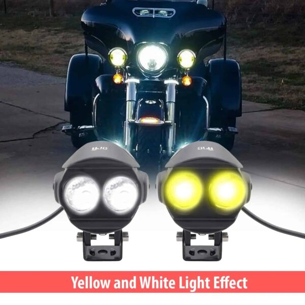 LIU HJG 2 LED ROBO Yellow/White High/Low Beam Fog Lights (2Pcs)