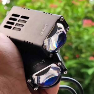 LIU HJG Waymaker Dual Colour Fog Light Version 4 with Red Devil Eye and Canbus Wiring (2Pcs) - Easy Installation for Cars and Motorcycles