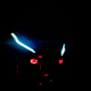 LIU HJG Waymaker Dual Colour Fog Light Version 4 with Red Devil Eye and Canbus Wiring (2Pcs) – Easy Installation for Cars and Motorcycles