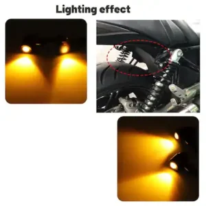 Bike Indicator Light Bright COB LED Signal Lights Mini Metal Indicator Universal For Bike Motorcycle (2 Pcs)