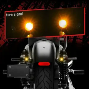 Bike Indicator Light Bright COB LED Signal Lights Mini Metal Indicator Universal For Bike Motorcycle (2 Pcs)