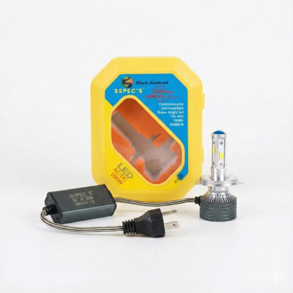 SSpecs 200W LED Headlight Bulb H4 – Super Bright 22000LM Car/Motorcycle Headlight 12V-80V