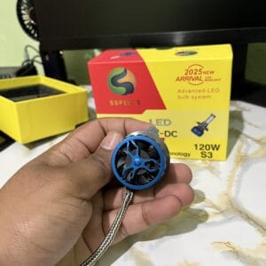 High-performance LED motorcycle headlight bulb for safe and bright riding experiences. Designed for durability and visibility, perfect for motorcycle enthusiasts.