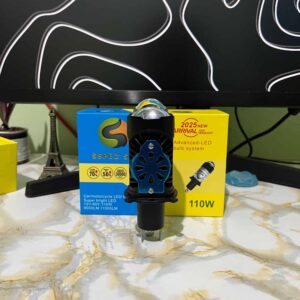 High Power LED motorcycle headlight bulb with advanced cooling system for safe and bright night riding. Perfect upgrade for motorcycle headlights with 110W super bright LED technology for enhanced visibility.