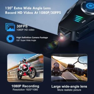 Alternative view of Q28 Motorcycle Helmet Bluetooth Headset with 1080P Camera - 500M Intercom Range