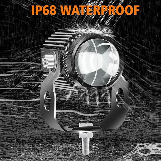 Bright LED waterproof flashlight with IP68 rating, ideal for outdoor adventure and motorcycle riding under any weather conditions. Durable, high-performance gear for riders.