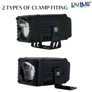 High brightness LED bicycle headlight with clamp fitting for cycling safety, durable waterproof design, ideal for night riding and outdoor adventures.