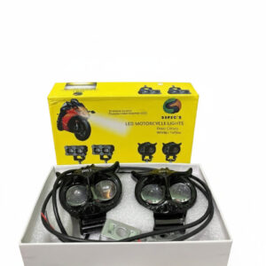 SSpecs Motorcycle Lights Owl-Shaped Dual Lens White+Yellow (Pack of 2)
