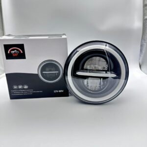 Bright LED motorcycle headlight with 12V-80V compatibility, designed for motorcycles. Enhances visibility and safety during night rides, easy installation, and energy-efficient lighting.