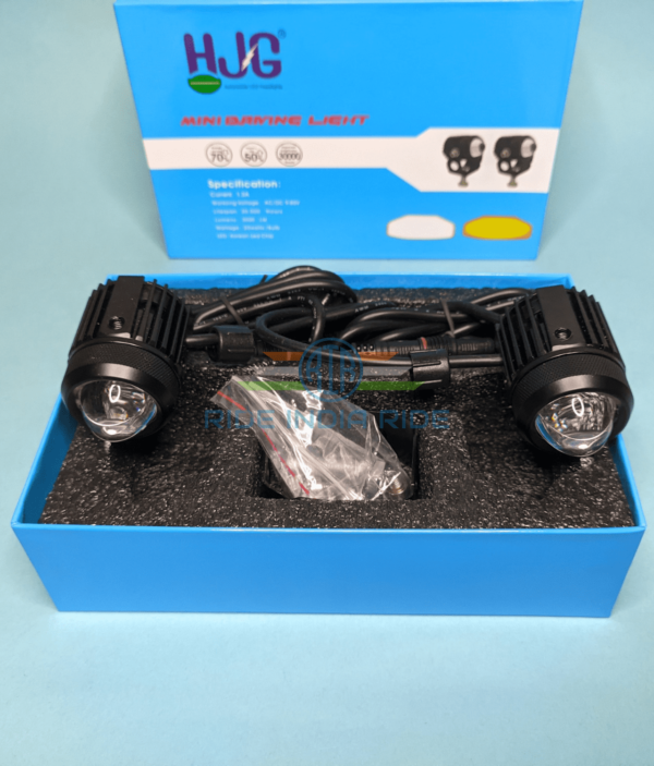 HJG Mini Driving Lights 40W Fog Lights Dual Colour For All Bikes Motorcycles Cars Jeeps