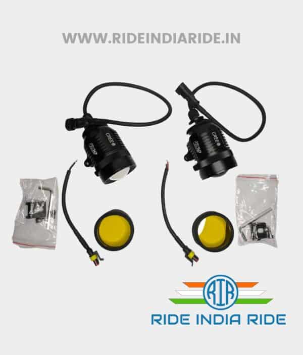 HJG KZ30 60W Adjustable Focus Lens Fog Light Auxiliary Light With Yellow Filter For All Motorcycles