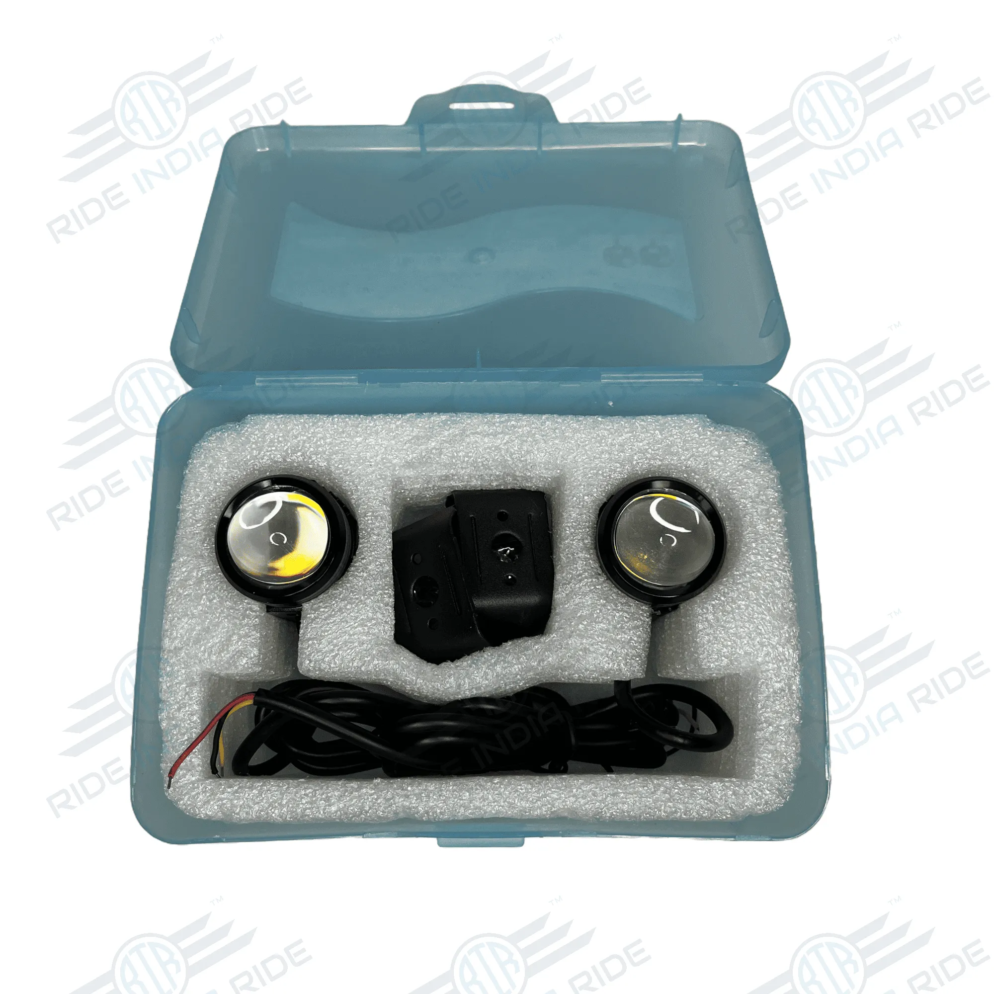 Original Liu HJG Mini Driving Fog Lights 40W Dual Colour For All Motorcycle/Scooters/Cars/Jeeps (Pair)