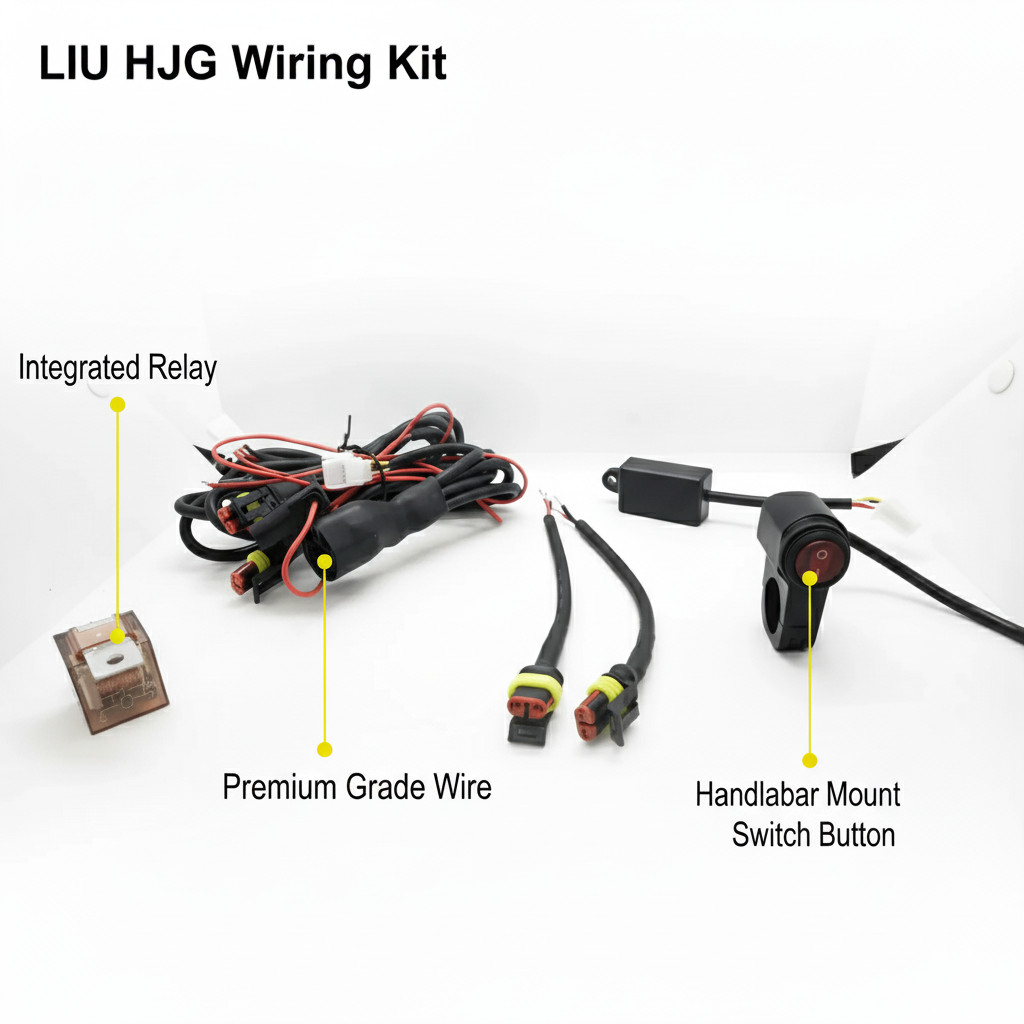 LIU HJG Fog Light Wiring Harness Kit Relay/Switch/Fuse/Flasher - Image 2