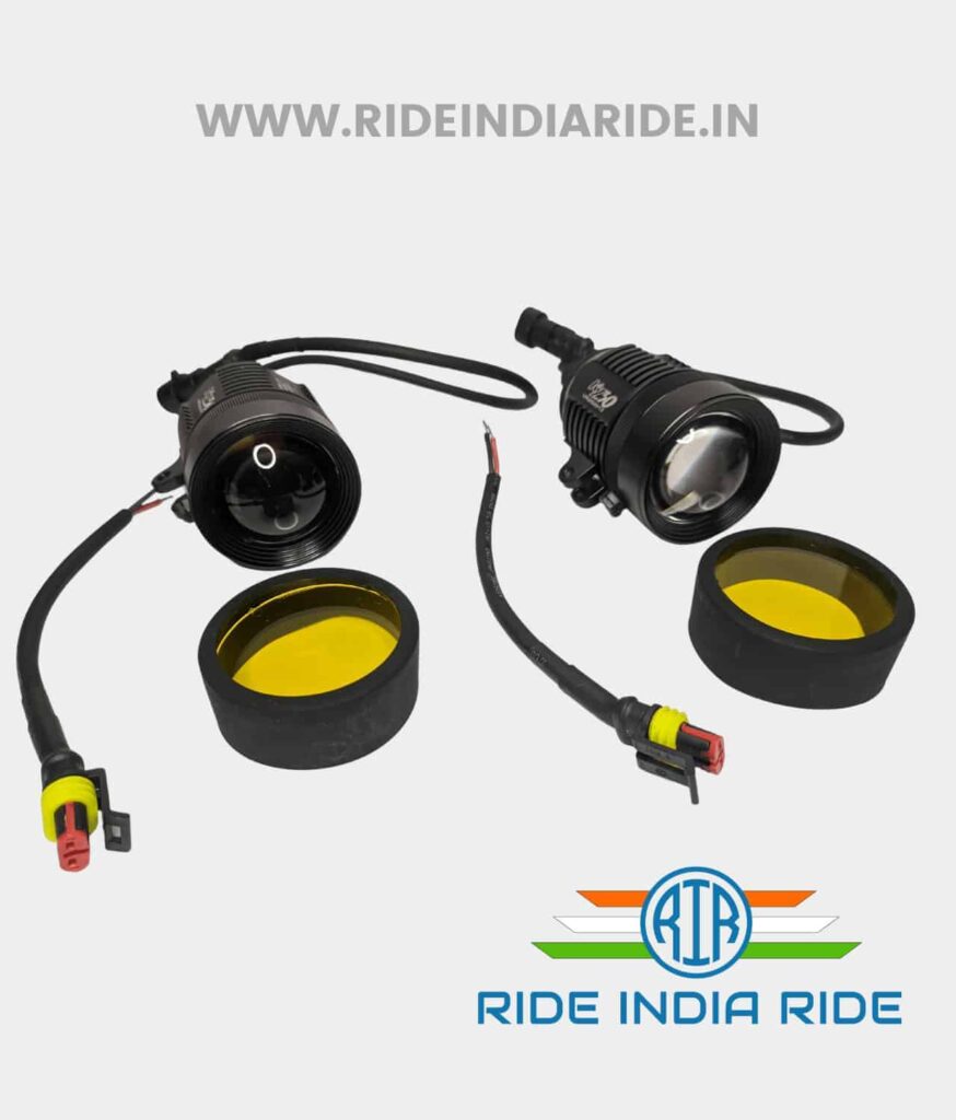 HJG KZ30 60W Adjustable Focus Lens Fog Light Auxiliary Light With Yellow Filter For All Motorcycles