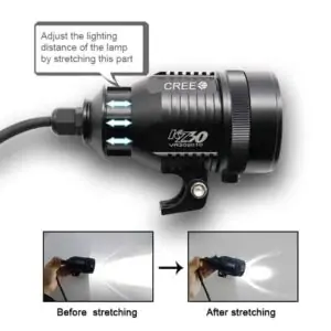 HJG KZ30 Adjustable Focus Lens Fog Light Auxiliary Light for All Motorcycles