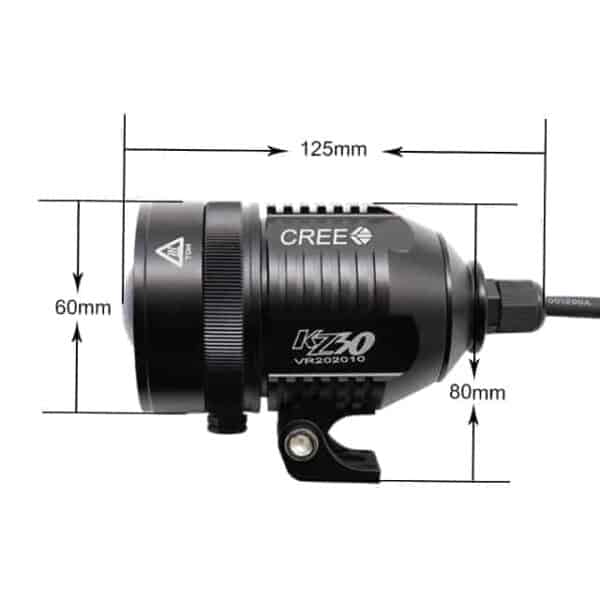 HJG KZ30 Adjustable Focus Lens Fog Light Auxiliary Light for All Motorcycles
